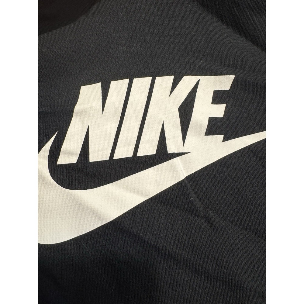 2 Nike Women's Medium Pullover Hoodies Sweatshirts Gray Black Swoosh Logo - Picture 2 of 10